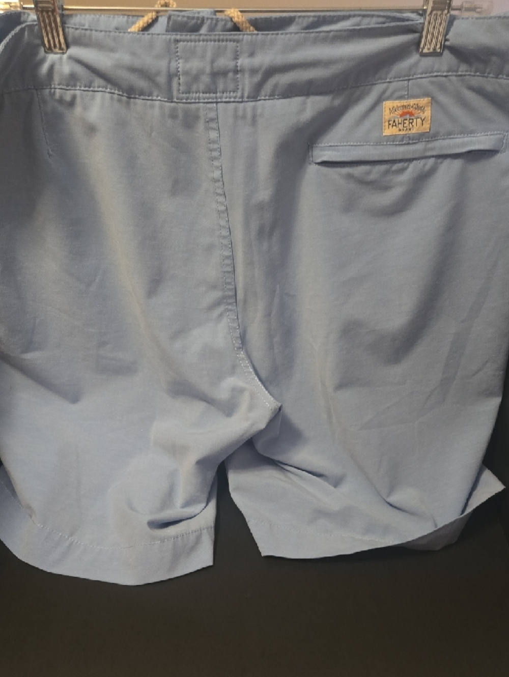 Faherty Light Blue Drawstring Athletic Shorts - Picture 6 of 8